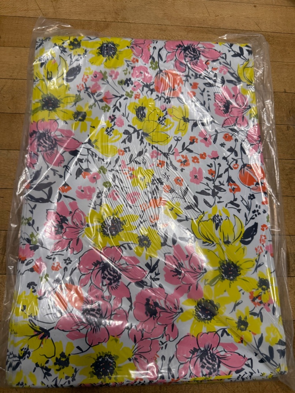 Floral Shipping Envelope – Pink & Yellow Blossom Design set of 100